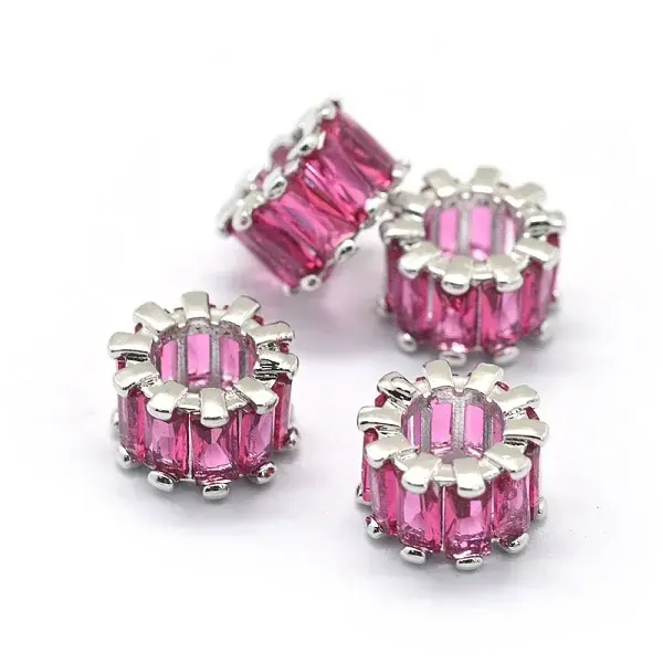 Cubic Zirconia European Beads