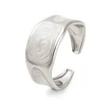 304 Stainless Steel Wide Band Open Cuff Ring for Women