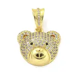 Brass Micro Pave Clear Cubic Zirconia Pendants