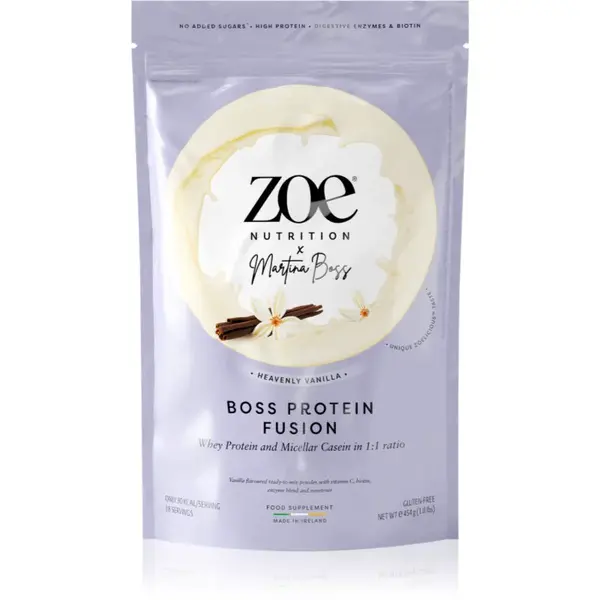 ZOE Boss Protein Fusion syrovátkový protein s vitaminem C příchuť Haevenly Vanilla 454 g