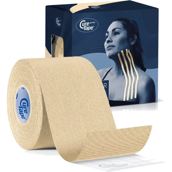 CureTape® Gentle fixační tejpovací páska pro citlivou pokožku barva Beige 5 m