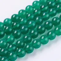 Natural Green Onyx Agate Beads Strands