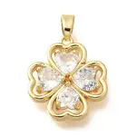 Brass Micro Pave Cubic Zirconia Pendants
