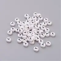 Acrylic Horizontal Hole Letter Beads