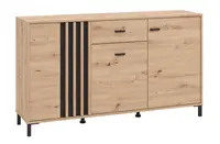 Komoda luisa - dub, černá