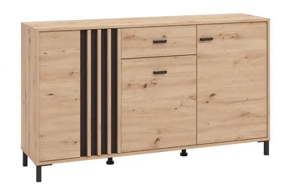 Komoda luisa - dub, černá