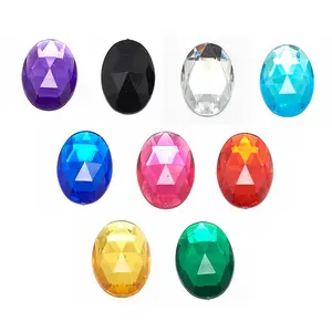 Acrylic Rhinestone Flat Back Cabochons