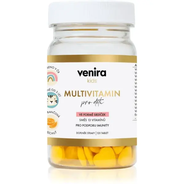Venira Multivitamin pro děti cucavé tablety s multivitamínovým komplexem příchuť Orange 120 tbl