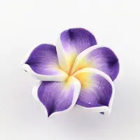Handmade Polymer Clay 3D Flower Plumeria Beads