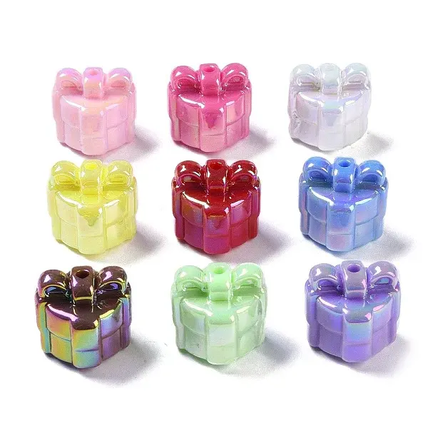 UV Plating Iridescent Acrylic with Rhinestone Beads