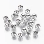 Chunky Silver Plated Acrylic Round Spacer Beads for Kids Jewelry