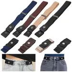 12Pcs PU Leather Elastic Invisible Belt