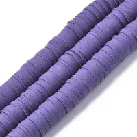 Flat Round Handmade Polymer Clay Beads