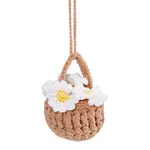 Wool Yarn Crochet Daisy Bouquet Car Hanging Decorations