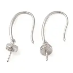 925 Sterling Silver Micro Pave Clear Cubic Zirconia Earring Hooks