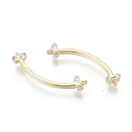 Brass Micro Pave Cubic Zirconia Links Connectors