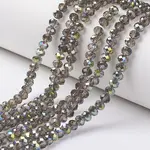 Electroplate Transparent Glass Beads Strands