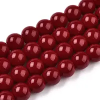Opaque Solid Color Glass Beads Strands