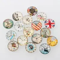 Clock Printed Glass Cabochons