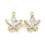 PVD Vacuum Plating 304 Stainless Steel Cubic Zirconia Pendants