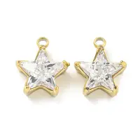 PVD Vacuum Plating 304 Stainless Steel Cubic Zirconia Pendants