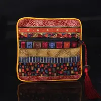 Square Chinese Style Cloth Tassel Bags
