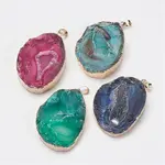 Natural & Dyed Druzy Agate Pendants