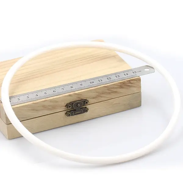 Plastic Macrame Wreath Floral Ring Hoop