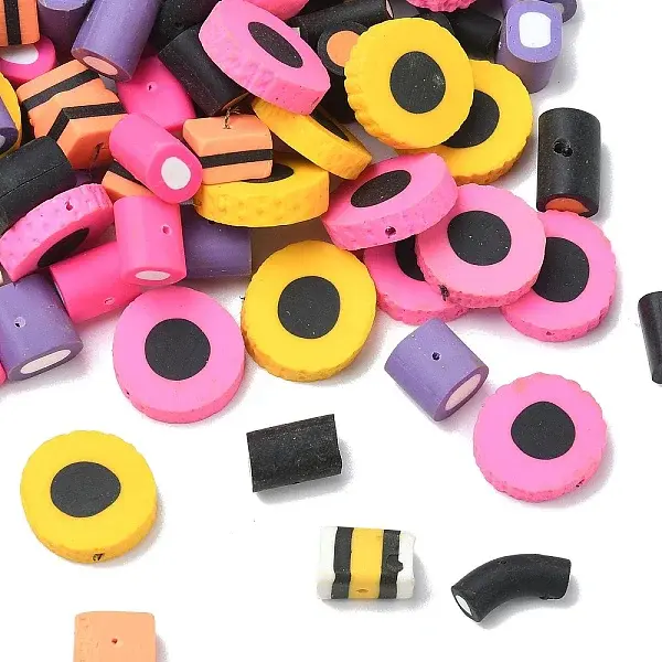 Mixed Shapes Handmade Polymer Clay Beads