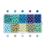 10 Color Eco-Friendly Pearlized Round Glass Pearl Beads