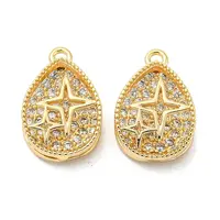 Brass Micro Pave Cubic Zirconia Pendants