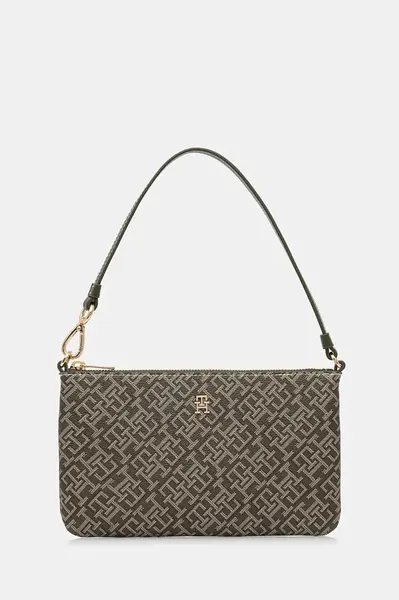 Kabelka Tommy Hilfiger zelená barva, AW0AW18026