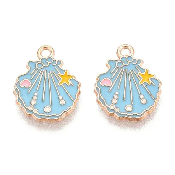 Marine Animals Alloy Enamel Pendants