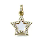 Brass Micro Pave Clear Cubic Zirconia Pendants