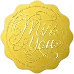 Plastic Self Adhesive Gold Foil Embossed Stickers
