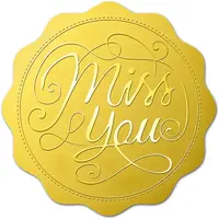 Plastic Self Adhesive Gold Foil Embossed Stickers