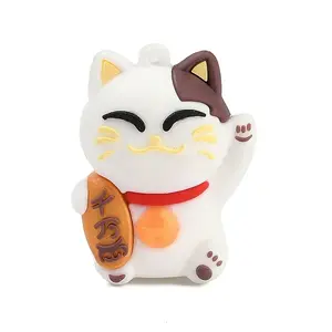 PVC Cartoon Lucky Cat Doll Pendants