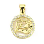 Brass Micro Pave Cubic Zirconia Pendants