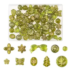 110Pcs 11 Styles Transparent Acrylic Beads
