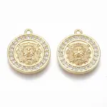 Brass Micro Pave Cubic Zirconia Pendants