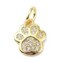 Brass Micro Pave Cubic Zirconia Charms