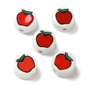 Christmas Theme Glazed Porcelain Beads