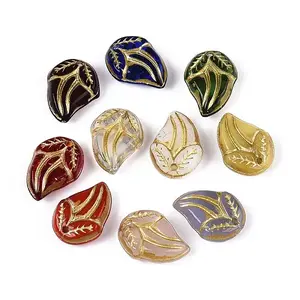 Leaf Glass Beads