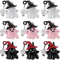 30Pcs 3 Colors Halloween Alloy Pendants