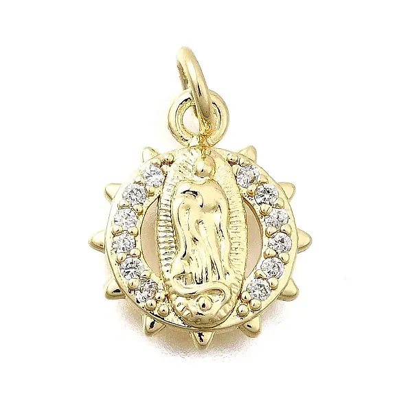 Brass Micro Pave Cubic Zirconia Pendants