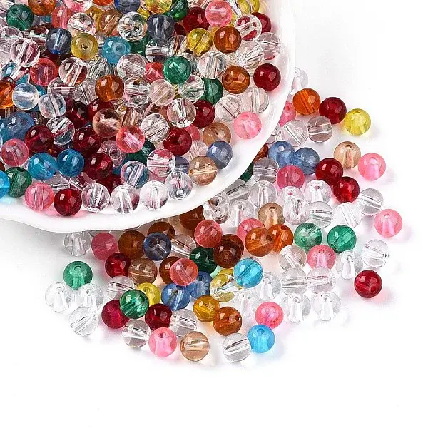Baking Painted Transparent Glass Beads