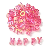 UV Plating Rainbow Iridescent Acrylic Beads