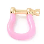 Brass Enamel D-Ring Anchor Shackle Clasps