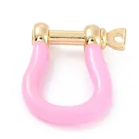 Brass Enamel D-Ring Anchor Shackle Clasps