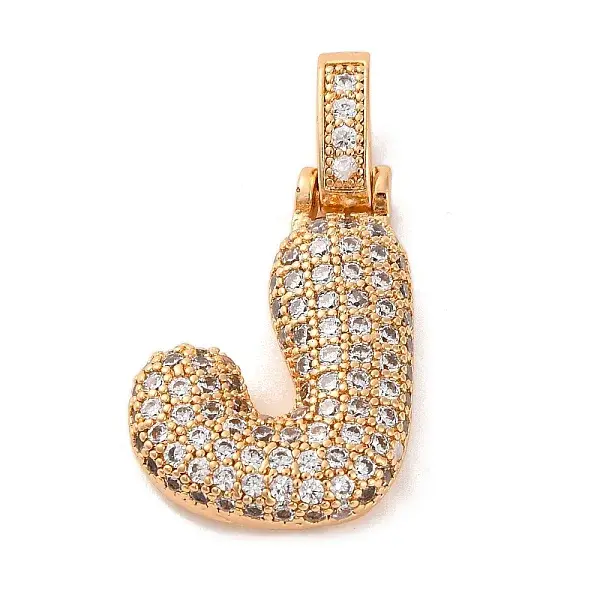 Brass Micro Pave Cubic Zirconia Pendants